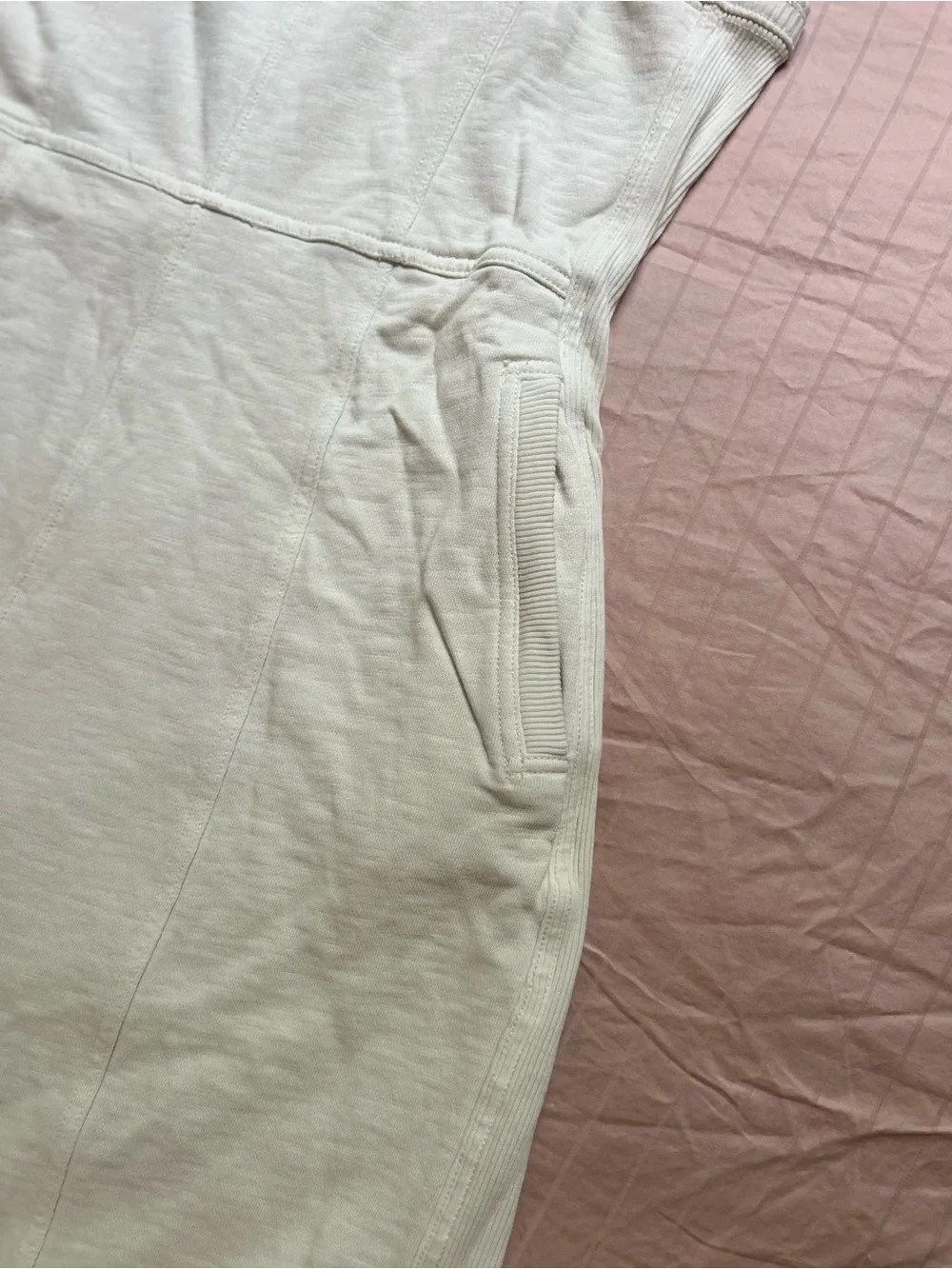 ANTHROPOLOGIE DAILY PRACTICE IVORY WIDE LEG JUMPSUIT SIZE MEDIUM - Picture 5 of 10